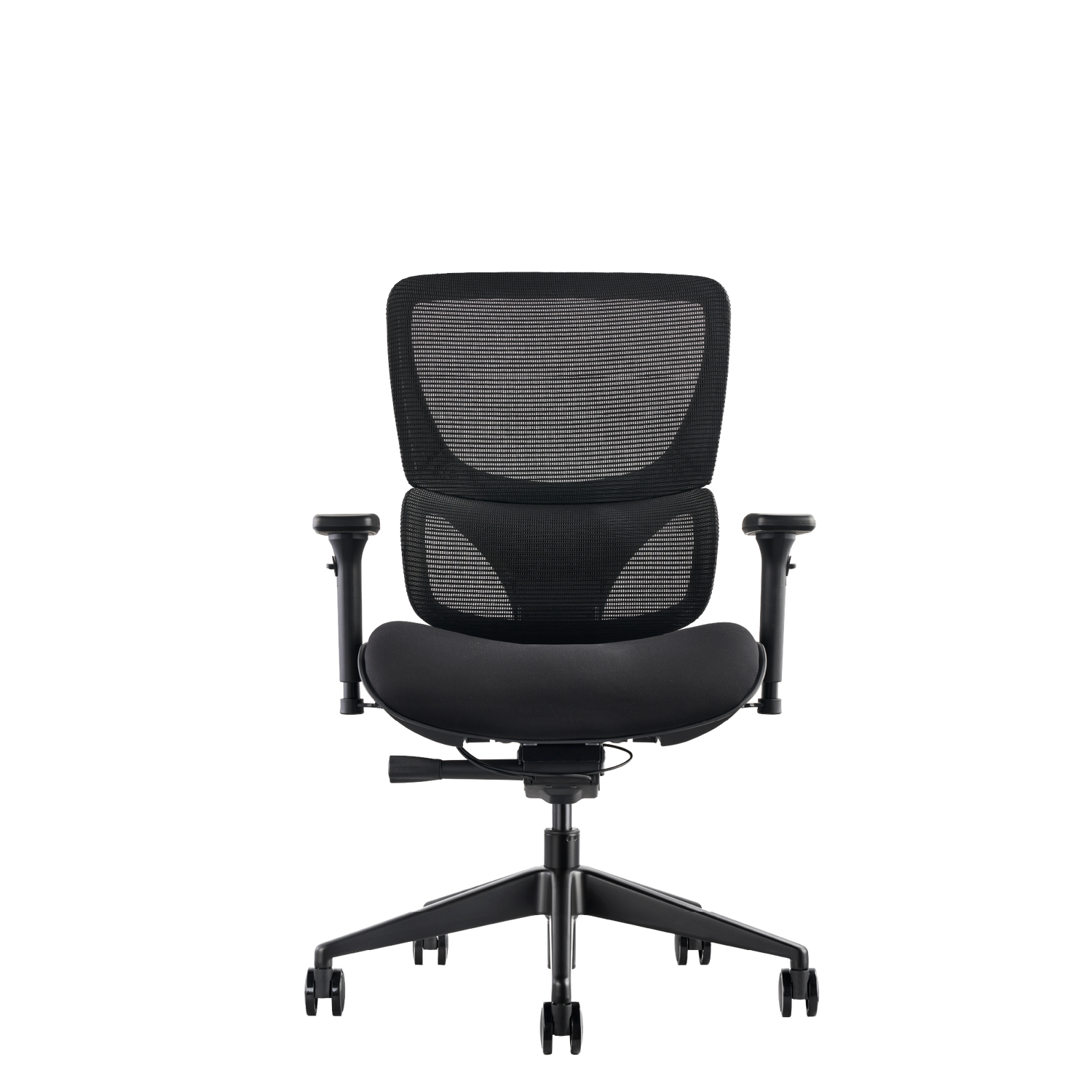 K22 Fabric & Mesh Ergonomic Office Chair | Fast Track Black Soft Weave W21a-B41 / No Headrest