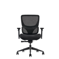 K22 Fabric & Mesh Ergonomic Office Chair | Fast Track Black Soft Weave W21a-B41 / No Headrest