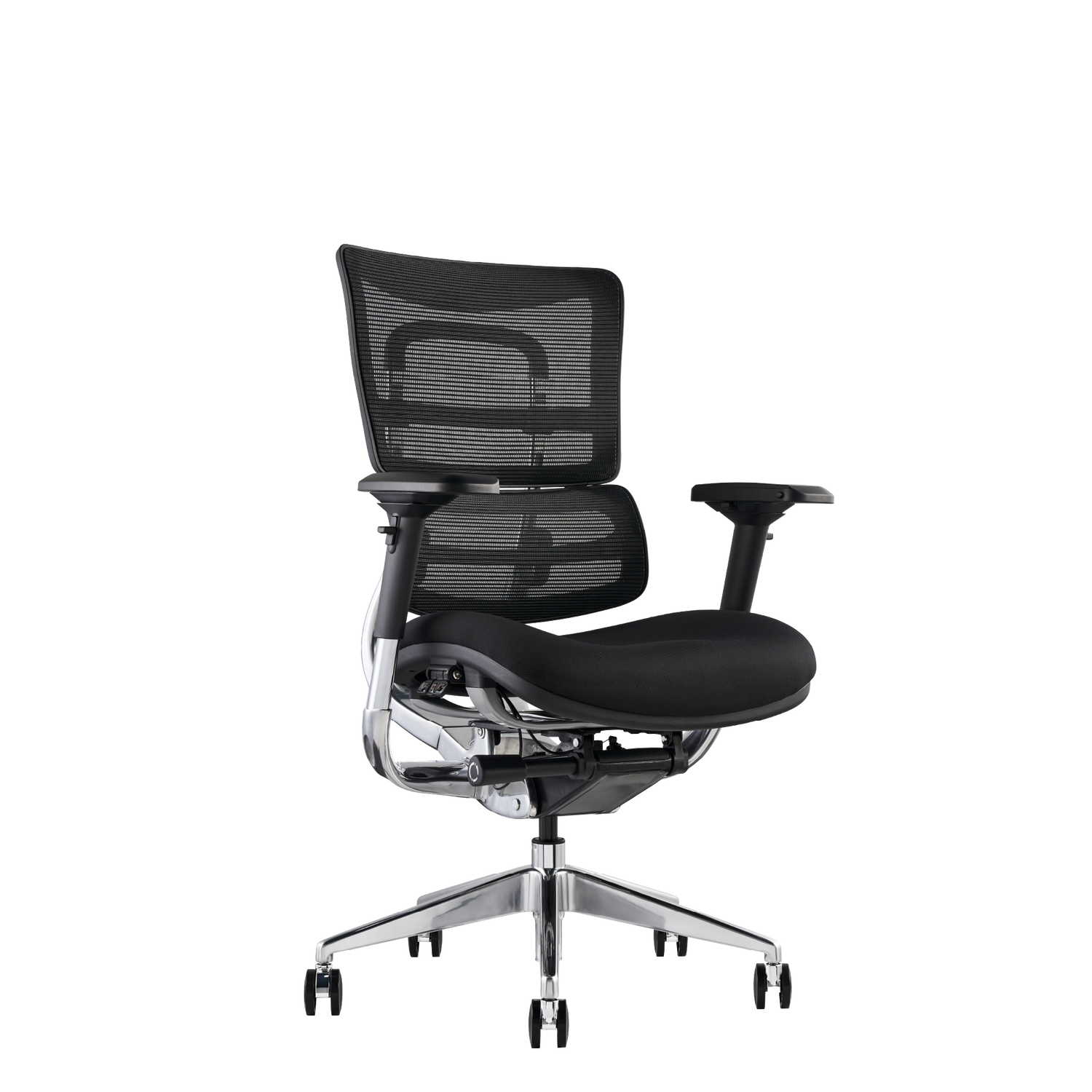 i29 Fabric & Mesh Ergonomic Office Chair | Fast Track Black Soft Weave W21a-B41 / No Headrest