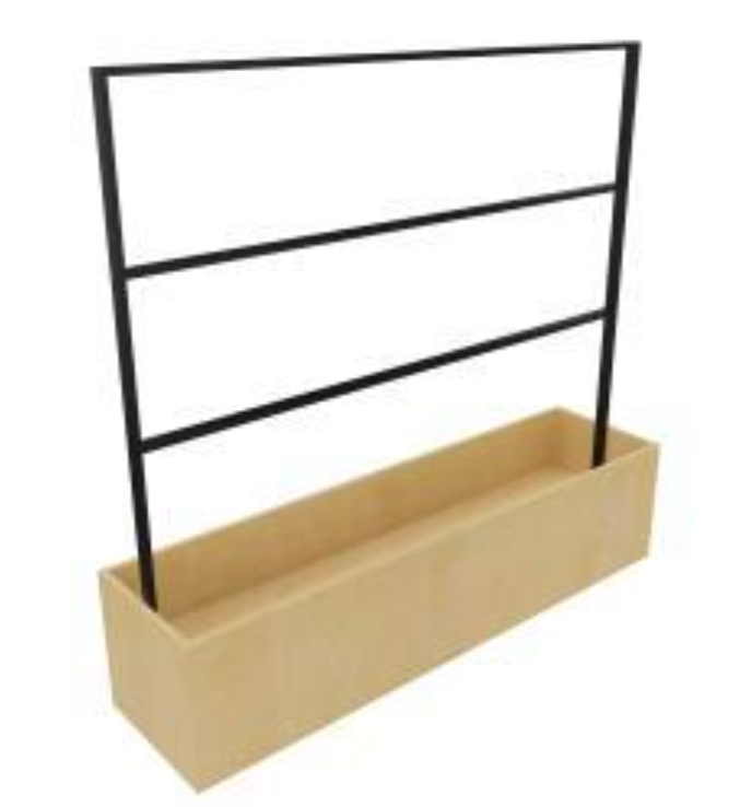 PLANTER FLOOR 800W HORIZONTAL 3
HIGH /W BEECH /M PLUM