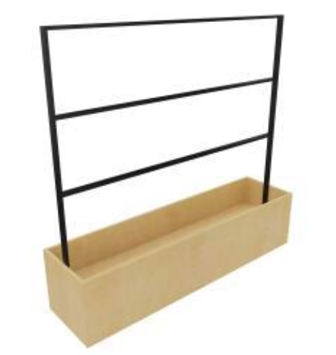 PLANTER FLOOR 1600W HORIZONTAL 3
HIGH /W BEECH /M PLUM